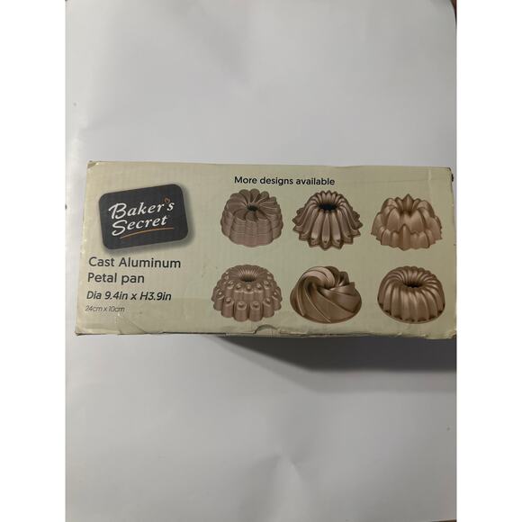 Cast Aluminum Petal Pan , non stick Dura Max 2 Layers Coating Bakers Secrete New - Picture 3 of 9